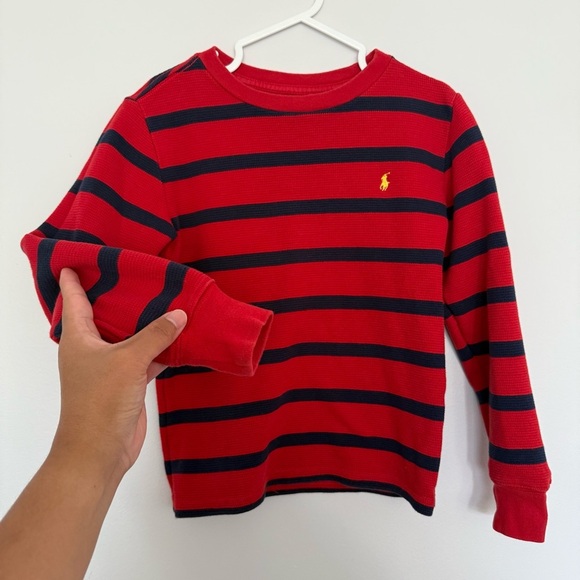 Polo by Ralph Lauren Red and Blue Striped Sweater - Picture 1 of 3
